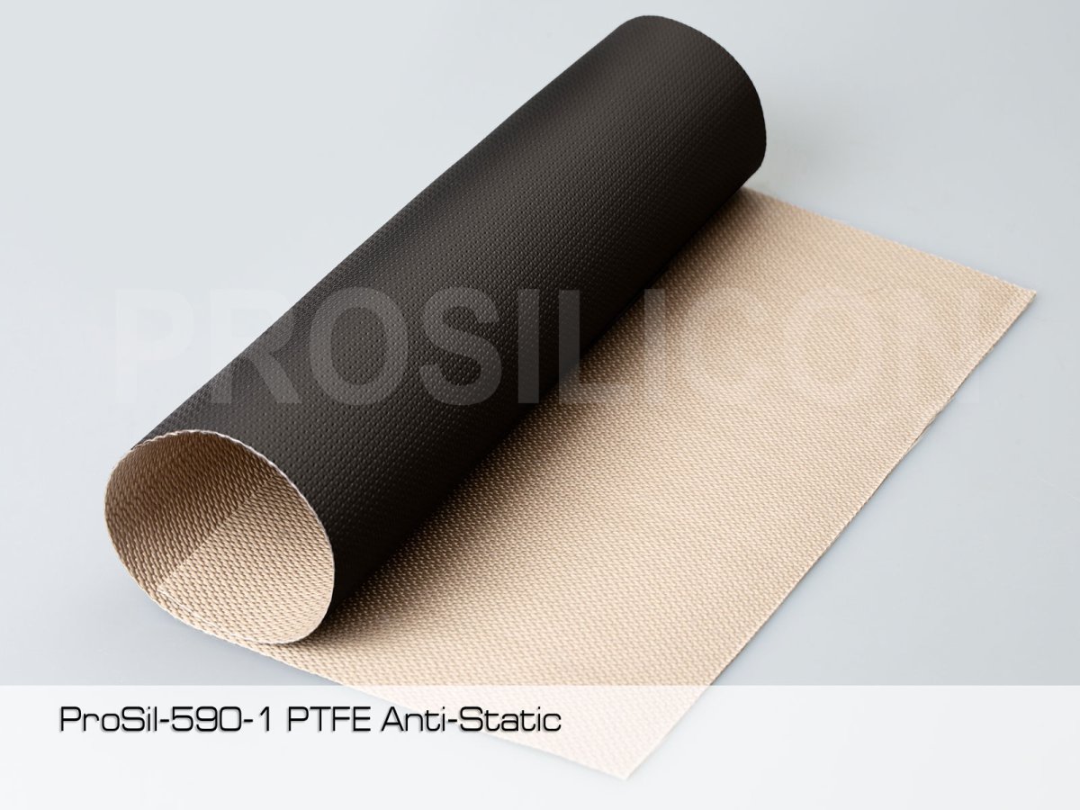 Стеклоткань с односторонним антистатическим фторопластовым (PTFE) покрытием, артикул ProSil 590-1 PTFE anti-static